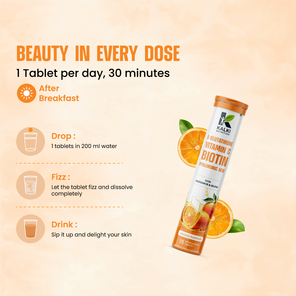 Glutathione 500mg & Vitamin C Effervescent Tablet